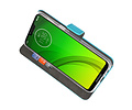 Booktype Telefoonhoesjes - Bookcase Hoesje - Wallet Case -  Geschikt voor Motorola Moto G7 Power - Blauw