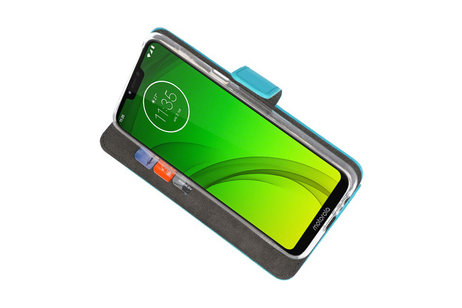 BAOHU Booktype Telefoonhoesjes - Bookcase Hoesje - Wallet Case -  Geschikt voor Motorola Moto G7 Power - Blauw