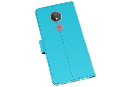 Booktype Telefoonhoesjes - Bookcase Hoesje - Wallet Case -  Geschikt voor Motorola Moto G7 Power - Blauw