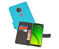 BAOHU Booktype Telefoonhoesjes - Bookcase Hoesje - Wallet Case -  Geschikt voor Motorola Moto G7 Power - Blauw