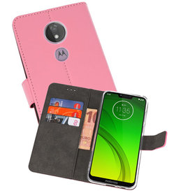 Wallet Cases Hoesje Motorola Moto G7 Power Roze