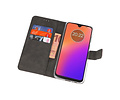 Booktype Telefoonhoesjes - Bookcase Hoesje - Wallet Case -  Geschikt voor Motorola Moto G7 - Wit