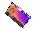 Booktype Telefoonhoesjes - Bookcase Hoesje - Wallet Case -  Geschikt voor Motorola Moto G7 - Wit