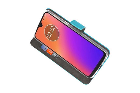 BAOHU Booktype Telefoonhoesjes - Bookcase Hoesje - Wallet Case -  Geschikt voor Motorola Moto G7 - Blauw