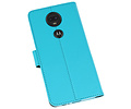 BAOHU Booktype Telefoonhoesjes - Bookcase Hoesje - Wallet Case -  Geschikt voor Motorola Moto G7 - Blauw
