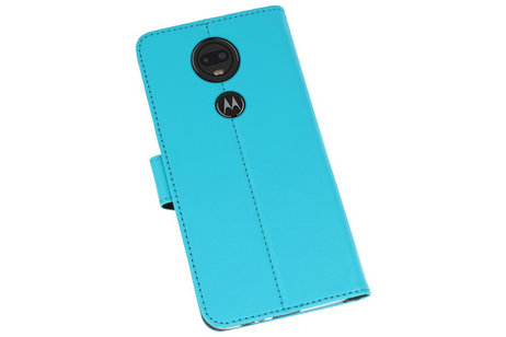 BAOHU Booktype Telefoonhoesjes - Bookcase Hoesje - Wallet Case -  Geschikt voor Motorola Moto G7 - Blauw