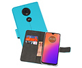 Booktype Telefoonhoesjes - Bookcase Hoesje - Wallet Case -  Geschikt voor Motorola Moto G7 - Blauw