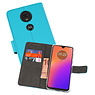 BAOHU Wallet Cases Hoesje Motorola Moto G7 Blauw