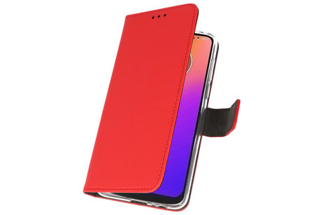 Booktype Telefoonhoesjes - Bookcase Hoesje - Wallet Case -  Geschikt voor Motorola Moto G7 - Rood