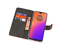 Booktype Telefoonhoesjes - Bookcase Hoesje - Wallet Case -  Geschikt voor Motorola Moto G7 - Rood