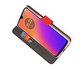 Booktype Telefoonhoesjes - Bookcase Hoesje - Wallet Case -  Geschikt voor Motorola Moto G7 - Rood