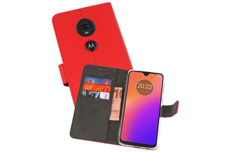 BAOHU Booktype Telefoonhoesjes - Bookcase Hoesje - Wallet Case -  Geschikt voor Motorola Moto G7 - Rood