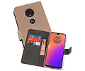 BAOHU Booktype Telefoonhoesjes - Bookcase Hoesje - Wallet Case -  Geschikt voor Motorola Moto G7 - Goud