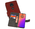 Booktype Telefoonhoesjes - Bookcase Hoesje - Wallet Case -  Geschikt voor Motorola Moto G7 - Bruin