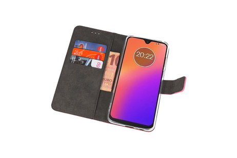BAOHU Booktype Telefoonhoesjes - Bookcase Hoesje - Wallet Case -  Geschikt voor Motorola Moto G7 - Roze