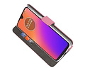 Booktype Telefoonhoesjes - Bookcase Hoesje - Wallet Case -  Geschikt voor Motorola Moto G7 - Roze