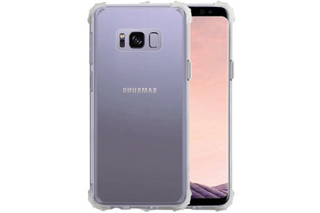 Schokbestendig Back Cover Hoesje - Shockproof Telefoonhoesje -  Geschikt voor  Samsung Galaxy S8 Plus - Transparant