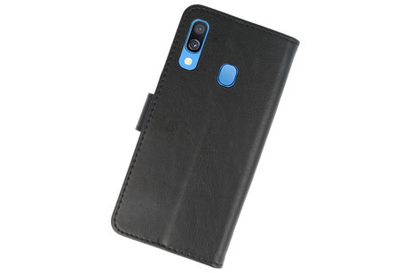 Samsung Galaxy A40 Hoesje Kaarthouder Book Case Telefoonhoesje Zwart
