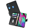 Samsung Galaxy A40 Hoesje Kaarthouder Book Case Telefoonhoesje Zwart