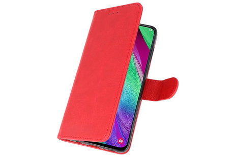 Samsung Galaxy A40 Hoesje Kaarthouder Book Case Telefoonhoesje Rood