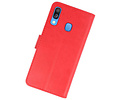 Samsung Galaxy A40 Hoesje Kaarthouder Book Case Telefoonhoesje Rood