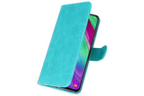 Samsung Galaxy A40 Hoesje Kaarthouder Book Case Telefoonhoesje Groen