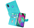 Samsung Galaxy A40 Hoesje Kaarthouder Book Case Telefoonhoesje Groen