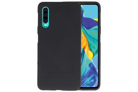 BAOHU Hoesje Geschikt voor de Huawei P30 - Backcover Color Telefoonhoesje - Zwart