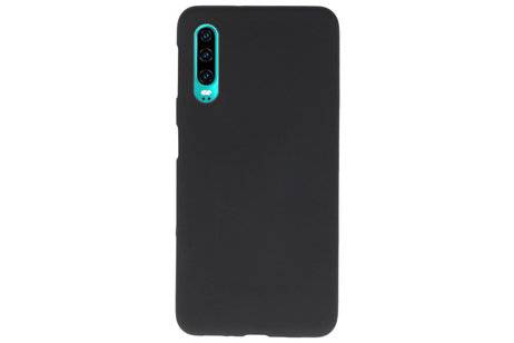 BAOHU Hoesje Geschikt voor de Huawei P30 - Backcover Color Telefoonhoesje - Zwart