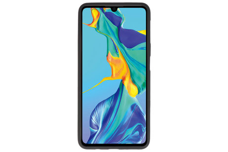 BAOHU Hoesje Geschikt voor de Huawei P30 - Backcover Color Telefoonhoesje - Zwart