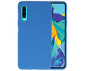 BAOHU Hoesje Geschikt voor de Huawei P30 - Backcover Color Telefoonhoesje - Navy