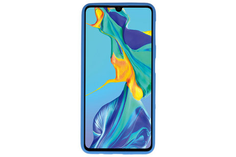BAOHU Hoesje Geschikt voor de Huawei P30 - Backcover Color Telefoonhoesje - Navy