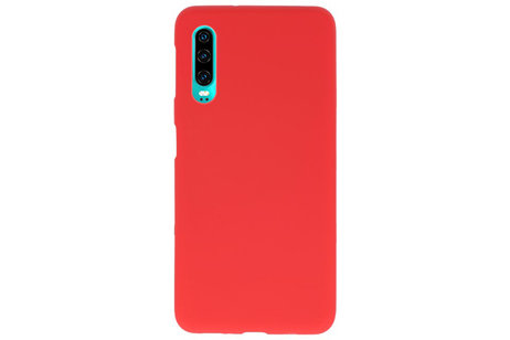 BAOHU Hoesje Geschikt voor de Huawei P30 - Backcover Color Telefoonhoesje - Rood