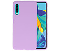 BAOHU Hoesje Geschikt voor de Huawei P30 - Backcover Color Telefoonhoesje - Paars