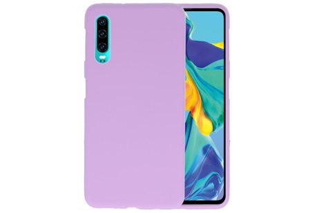 BAOHU Hoesje Geschikt voor de Huawei P30 - Backcover Color Telefoonhoesje - Paars