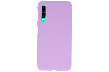 BAOHU Hoesje Geschikt voor de Huawei P30 - Backcover Color Telefoonhoesje - Paars