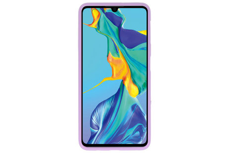 BAOHU Hoesje Geschikt voor de Huawei P30 - Backcover Color Telefoonhoesje - Paars