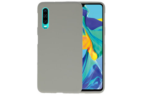 BAOHU Hoesje Geschikt voor de Huawei P30 - Backcover Color Telefoonhoesje - Grijs