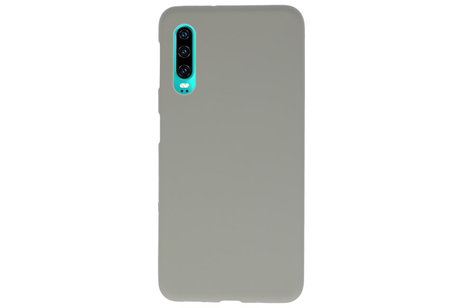 BAOHU Hoesje Geschikt voor de Huawei P30 - Backcover Color Telefoonhoesje - Grijs
