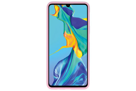 BAOHU Hoesje Geschikt voor de Huawei P30 - Backcover Color Telefoonhoesje - Roze