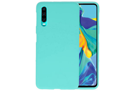 BAOHU Hoesje Geschikt voor de Huawei P30 - Backcover Color Telefoonhoesje - Turquoise