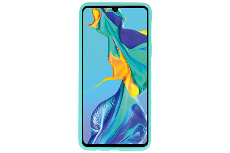 BAOHU Hoesje Geschikt voor de Huawei P30 - Backcover Color Telefoonhoesje - Turquoise