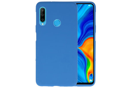 BAOHU Hoesje Geschikt voor de Huawei P30 Lite - Backcover Color Telefoonhoesje - Navy