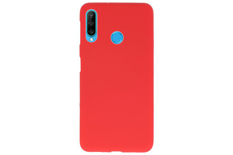 BackCover Hoesje Color Telefoonhoesje voor Huawei P30 Lite - Rood