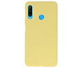 BAOHU Hoesje Geschikt voor de Huawei P30 Lite - Backcover Color Telefoonhoesje - Geel