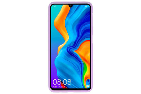 BAOHU Hoesje Geschikt voor de Huawei P30 Lite - Backcover Color Telefoonhoesje - Paars