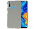 BAOHU Hoesje Geschikt voor de Huawei P30 Lite - Backcover Color Telefoonhoesje - Grijs