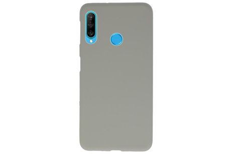 BAOHU Hoesje Geschikt voor de Huawei P30 Lite - Backcover Color Telefoonhoesje - Grijs