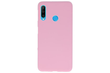 BAOHU Hoesje Geschikt voor de Huawei P30 Lite - Backcover Color Telefoonhoesje - Roze