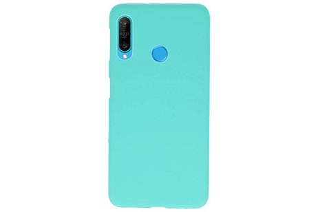 BAOHU Hoesje Geschikt voor de Huawei P30 Lite - Backcover Color Telefoonhoesje - Turquoise